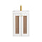 James Martin Chianti 20" Single Vanity Cabinet Glossy White with White Glossy Resin Countertop E303-V20-GW-WG