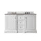 James Martin De Soto 60" Double Vanity Bright White with 3 cm Grey Expo Quartz Top 825-V60D-BW-3GEX