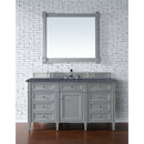 James Martin Brittany 60" Urban Gray Single Vanity with 3 cm Charcoal Soapstone Quartz Top 650-V60S-UGR-3CSP