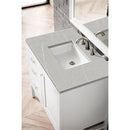 James Martin Addison 36" Single Vanity Cabinet Glossy White with 3 cm Eternal Serena Top E444-V36-GW-3ESR