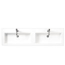 James Martin Composite Countertop 63" W x 18" D Sink Double Basins White Glossy CSP-S6318D-WG