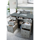 James Martin Brittany 48" Urban Gray Single Vanity with 3 cm Cala Blue Quartz Top 650-V48-UGR-3CBL