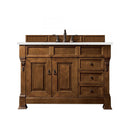 James Martin Brookfield 48" Country Oak Single Vanity with 3 cm Eternal Jasmine Pearl Quartz Top 147-114-5276-3EJP