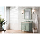 James Martin Brittany 36" Sage Green Single Vanity with 3 cm Eternal Marfil Quartz Top 650-V36-SGR-3EMR