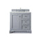 James Martin De Soto 36" Single Vanity Silver Gray with 3 cm Ethereal Noctis Quartz Top 825-V36-SL-3ENC