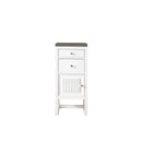 James Martin Athens 15" Cabinet with Drawers and Door Glossy White with 3 cm Grey Expo Quartz Top E645-B15L-GW-3GEX