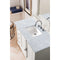 James Martin Providence 48" Bright White Single Vanity with 3 cm Carrara Marble Top 238-105-V48-BW-3CAR