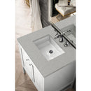 James Martin Addison 30" Single Vanity Cabinet with Doors Glossy White with 3 cm Eternal Serena Top E445-V30-GW-3ESR