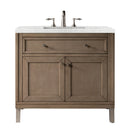 James Martin Chicago 36" Single Vanity Whitewashed Walnut with 3 cm Eternal Jasmine Pearl Quartz Top 305-V36-WWW-3EJP