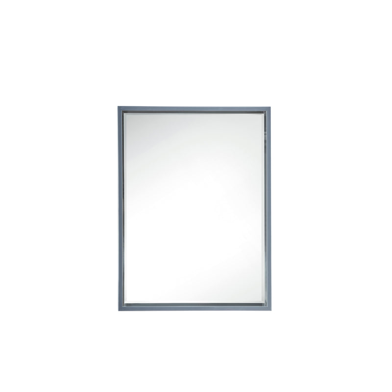 James Martin Milan 23.6" Rectangular Cube Mirror Modern Grey Glossy 803-M23.6-MGG