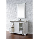 James Martin Providence 48" Single Vanity Cabinet Bright White with 3 cm Gray Expo Quartz Top 238-105-V48-BW-3GEX