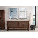 James Martin Athens 72" Double Vanity Cabinet Mid Century Acacia with 3 cm Ethereal Noctis Top E645-V72-MCA-3ENC