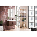 James Martin Columbia 31.5" Single Vanity Cabinet Coffee Oak with White Glossy Composite Countertop 388V31.5CFOWG