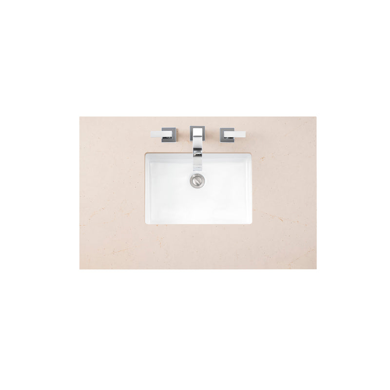 James Martin 36" Single Top 3 cm Eternal Marfil Quartz with Sink 050-S36-EMR-SNK