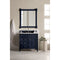 James Martin Brittany 36" Victory Blue Single Vanity with 3 cm Classic White Quartz Top 650-V36-VBL-3CLW