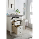 James Martin Brittany 30" Single Vanity Bright White with 3 cm Gray Expo Quartz Top 650-V30-BW-3GEX