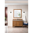 James Martin Brittany 48" Saddle Brown Single Vanity with 3 cm Arctic Fall Solid Surface Top 650-V48-SBR-3AF