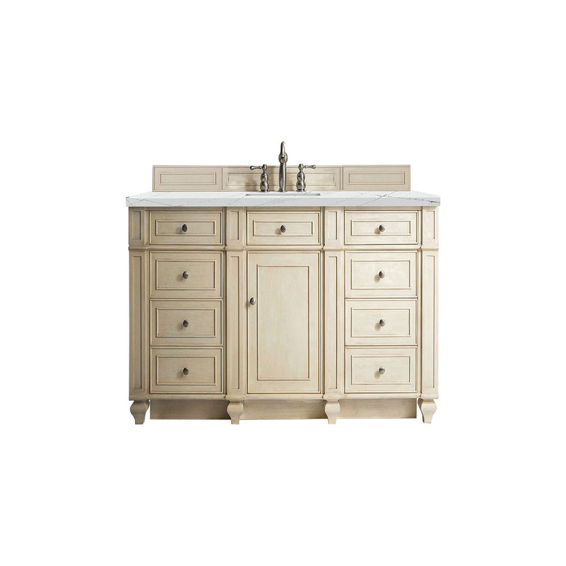 James Martin Bristol 60" Single Vanity Vintage Vanilla with 3 cm Ethereal Noctis Quartz Top 157-V60S-VV-3ENC