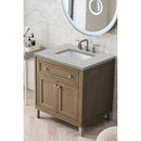 James Martin Chicago 30" Single Vanity Whitewashed Walnut with 3 cm Eternal Serena Quartz Top 305-V30-WWW-3ESR