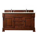 James Martin Brookfield 60" Warm Cherry Double Vanity with 3 cm Eternal Marfil Quartz Top 147-114-5681-3EMR