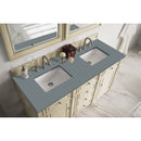 James Martin Bristol 60" Double Vanity Vintage Vanilla with 3 cm Cala Blue Quartz Top 157-V60D-VV-3CBL