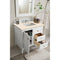 James Martin Palisades 36" Single Vanity Bright White with 3 cm Eternal Marfil Quartz Top 527-V36-BW-3EMR