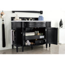 James Martin Brittany 46" Single Vanity Black Onyx with 3 cm Arctic Fall Solid Surface Top 650-V46R-BKO-AF