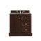 James Martin De Soto 36" Single Vanity Burnished Mahogany with 3 cm Grey Expo Quartz Top 825-V36-BNM-3GEX