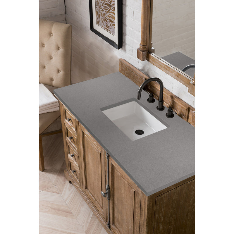 James Martin Providence 48" Single Vanity Cabinet Driftwood with 3 cm Gray Expo Quartz Top 238-105-5211-3GEX