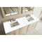 James Martin Bristol 72" Double Vanity Vintage Vanilla with 3 cm Classic White Quartz Top 157-V72-VV-3CLW