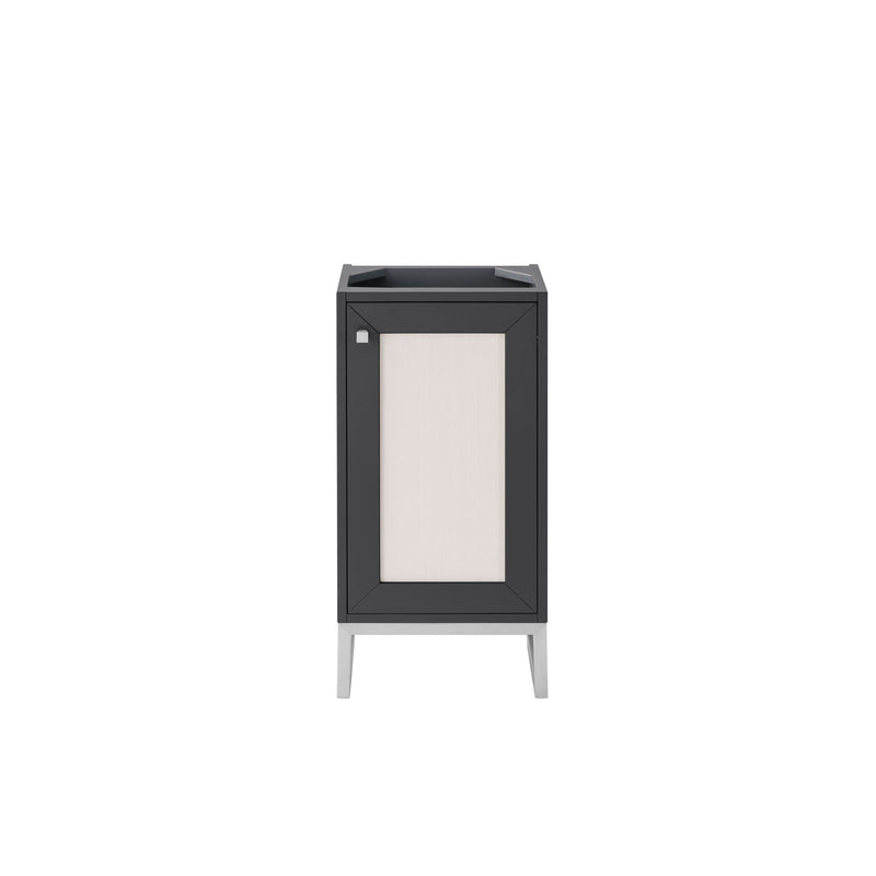 James Martin Chianti 16" Single Vanity Cabinet Mineral Gray Brushed Nickel E303-V16-MG-BNK