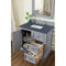 James Martin De Soto 36" Single Vanity Silver Gray with 3 cm Charcoal Soapstone Quartz Top 825-V36-SL-3CSP