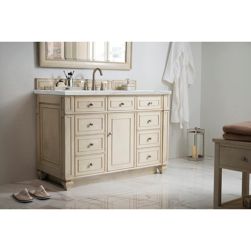 James Martin Bristol 48" Single Vanity Vintage Vanilla with 3 cm Ethereal Noctis Quartz Top 157-V48-VV-3ENC