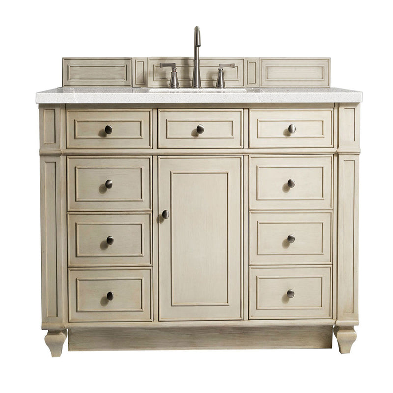 James Martin Bristol 48" Single Vanity Vintage Vanilla with 3 cm Eternal Serena Quartz Top 157-V48-VV-3ESR