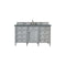 James Martin Brittany 60" Urban Gray Single Vanity with 3 cm Cala Blue Quartz Top 650-V60S-UGR-3CBL