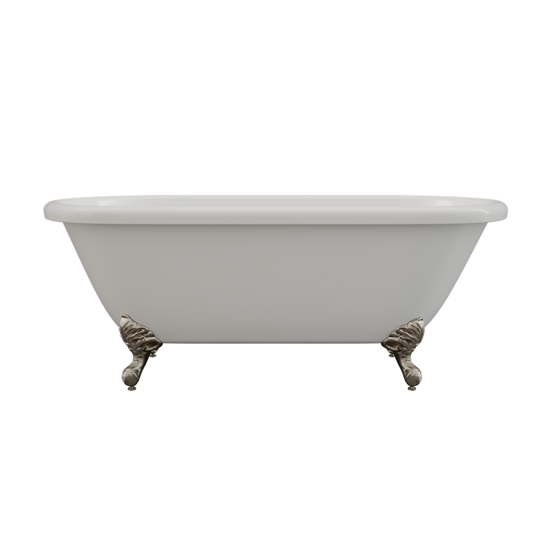 Cambridge Plumbing Acrylic Double Ended Clawfoot Bathtub 60"x30" No Drillings BN Feet