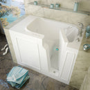 MediTub Walk-In 29" x 52" Right Drain White Whirlpool Jetted Walk-In Bathtub