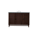 James Martin Portland 48" Single Vanity Burnished Mahogany with 3 cm Cala Blue Quartz Top 620-V48-BNM-3CBL