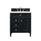 James Martin Brittany 30" Single Vanity Black Onyx with 3 cm Eternal Marfil Quartz Top 650-V30-BKO-3EMR