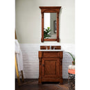 James Martin Brookfield 26" Warm Cherry Single Vanity with 3 cm Ethereal Noctis Quartz Top 147-114-V26-WCH-3ENC