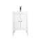 James Martin Linden 24" Single Vanity Cabinet Glossy White with White Glossy Composite Countertop E213V24GWWG