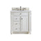 James Martin Bristol 30" Single Vanity Bright White with 3 cm Carrara Marble Top 157-V30-BW-3CAR