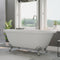 Cambridge Plumbing Acrylic Double Ended Clawfoot Bathtub 60"x30" No Drillings PC Package
