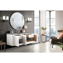 James Martin Athens 60" Single Vanity Cabinet Glossy White with 3 cm Gray Expo Quartz Top E645-V60S-GW-3GEX