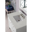 James Martin Palisades 36" Single Vanity Bright White with 3 cm Eternal Marfil Quartz Top 527-V36-BW-3EMR