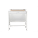 James Martin Athens 48" Single Vanity Cabinet Glossy White with 3 cm Eternal Jasmine Pearl Quartz Top E645-V48-GW-3EJP