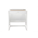 James Martin Athens 36" Single Vanity Cabinet Glossy White with 3 cm Cala Blue Top E645-V36-GW-3CBL