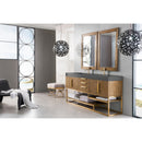 James Martin Columbia 72" Double Vanity Latte Oak Radiant Gold with Dusk Gray Glossy Composite Top 388-V72D-LTO-RG-DGG