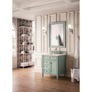 James Martin Brittany 30" Single Vanity Sage Green with 3 cm Eternal Marfil Quartz Top 650-V30-SGR-3EMR