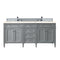 James Martin Brittany 72" Urban Gray Double Vanity with 3 cm Eternal Marfil Quartz Top 650-V72-UGR-3EMR